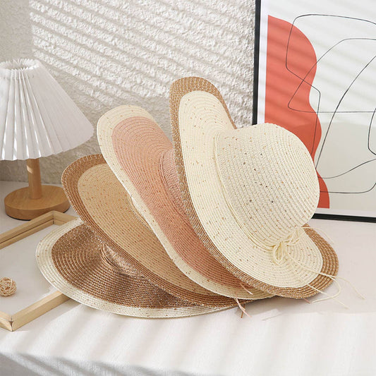 Two Tone Floppy Straw Hat