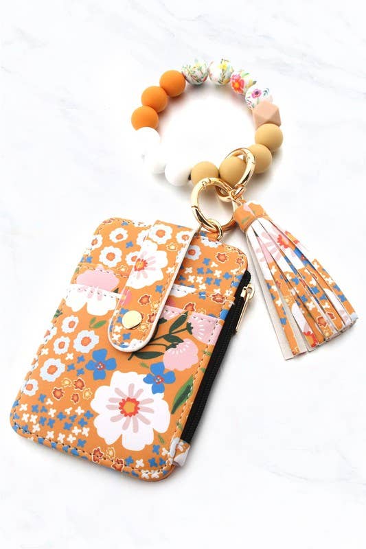 KeyChain and floral wallet