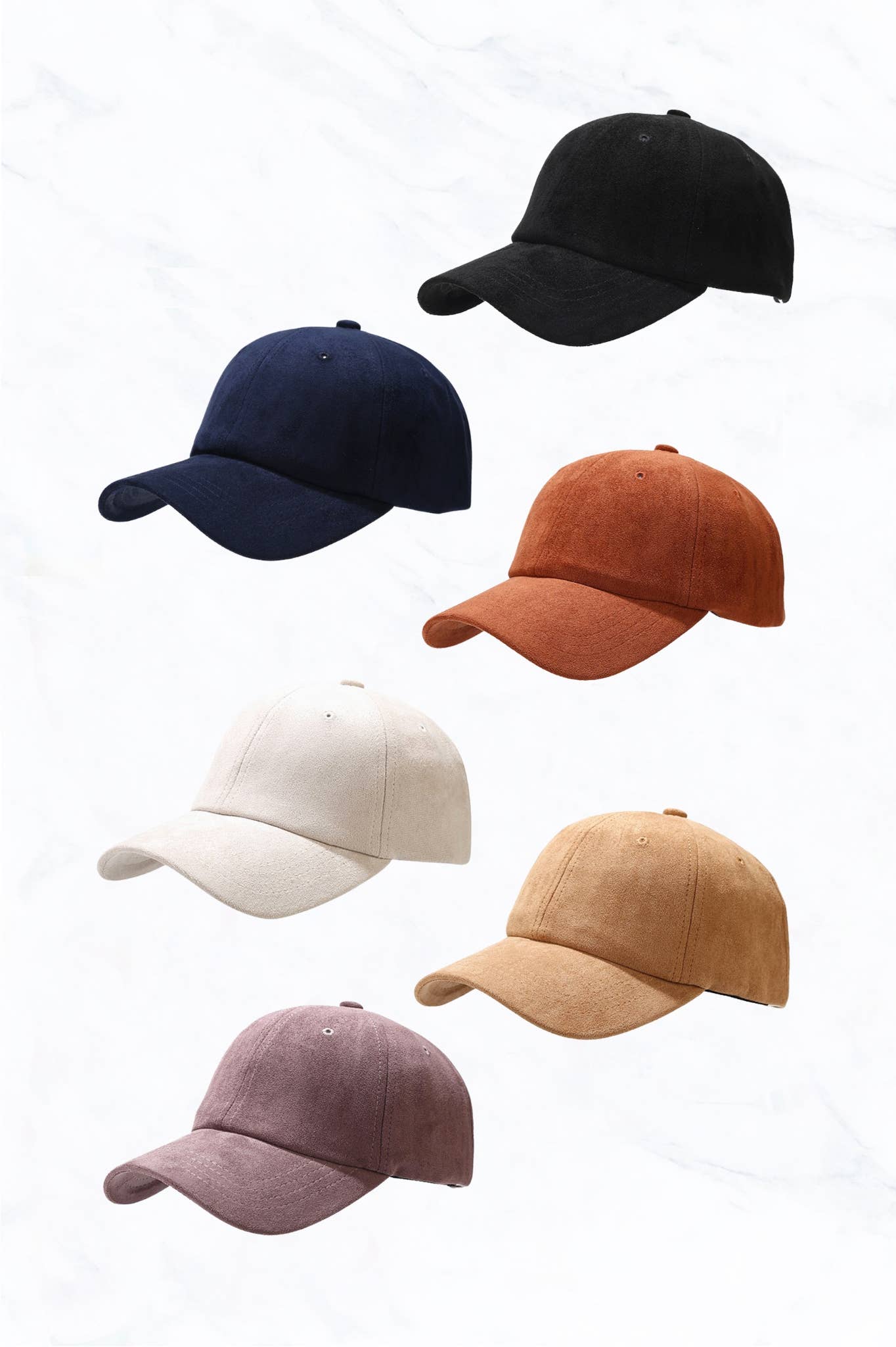 Suede Baseball Caps