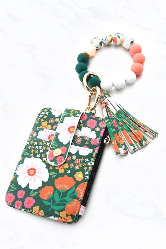 KeyChain and floral wallet