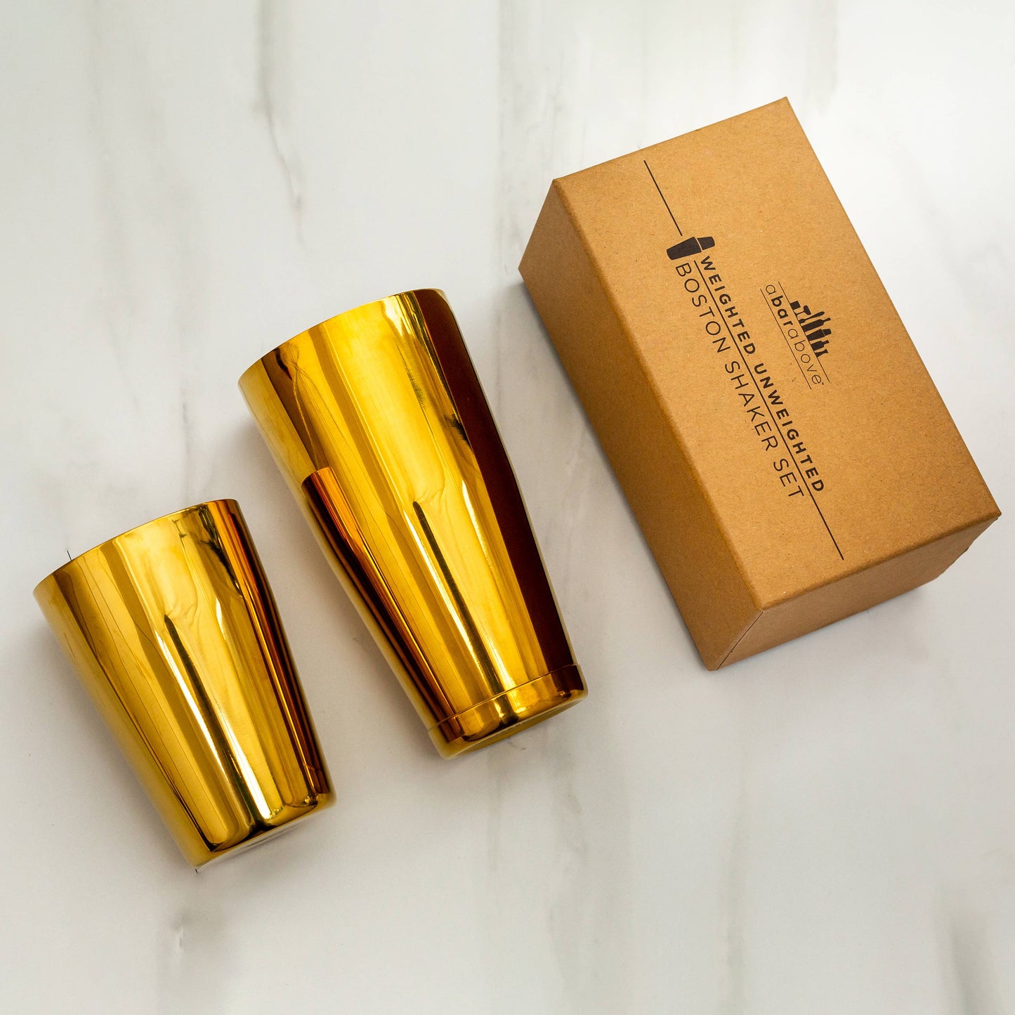 Boston Shaker (Weighted/Unweighted, Gold)