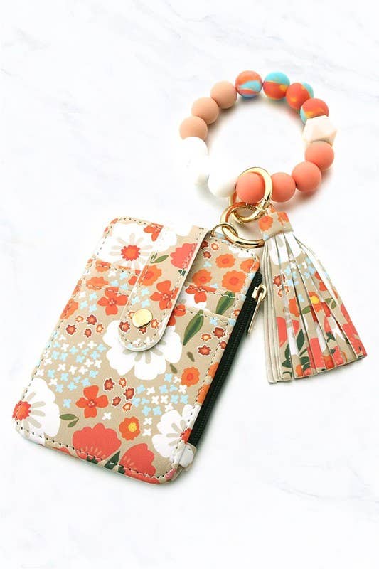 KeyChain and floral wallet