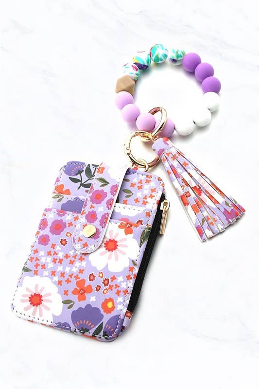 KeyChain and floral wallet