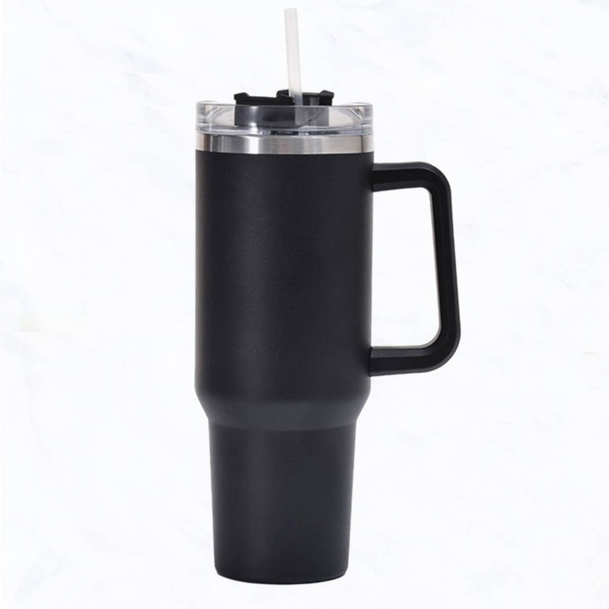 40 oz, Stainless Steel Tumbler with Handle, Straws Include