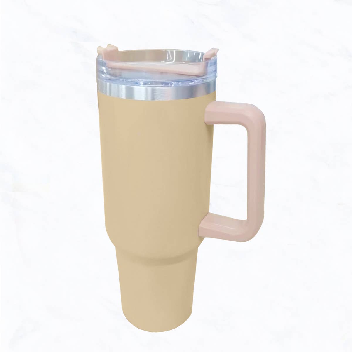 40 oz, Stainless Steel Tumbler with Handle, Straws Include