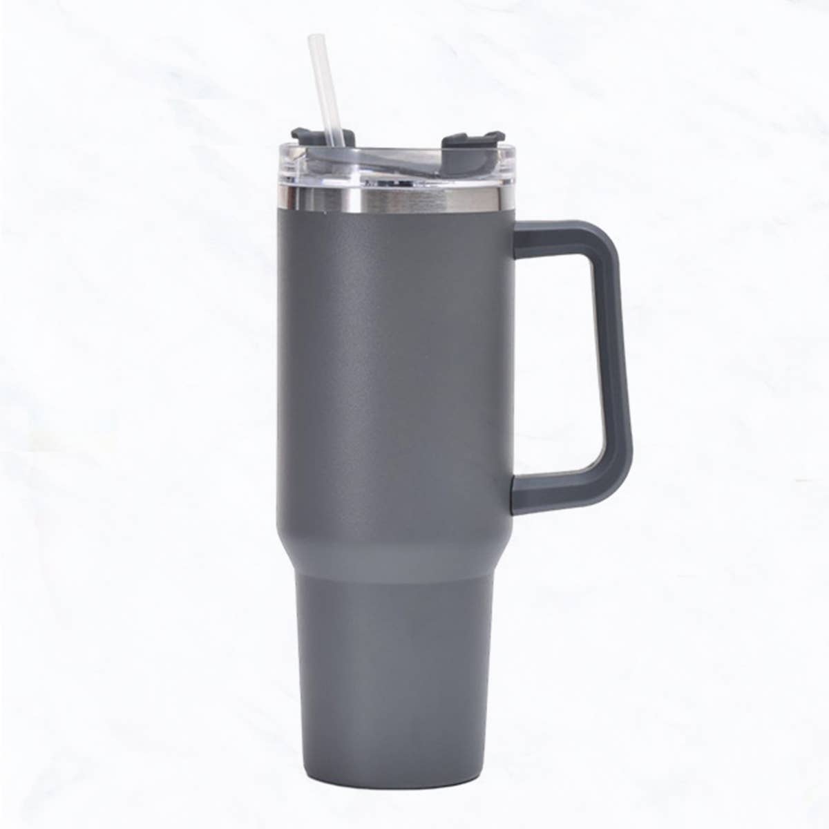 40 oz, Stainless Steel Tumbler with Handle, Straws Include