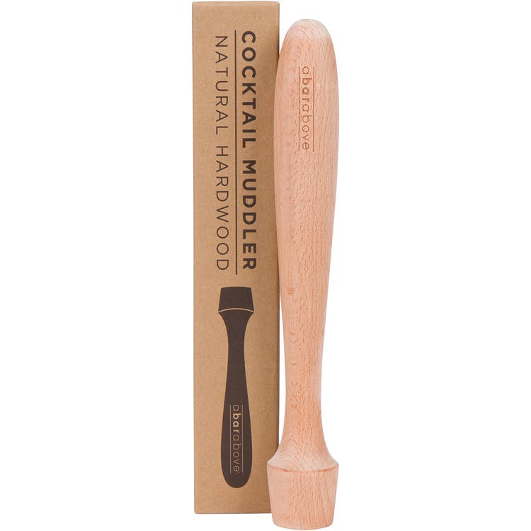 Natural Hardwood Cocktail Muddler, Extra Long