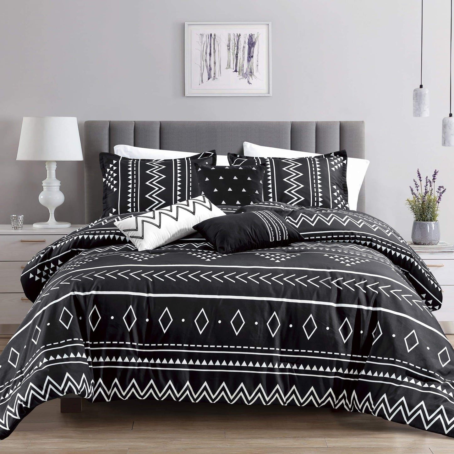 Bohemian Southwestern Aztec Navajo Comforter - 6 Piece Set