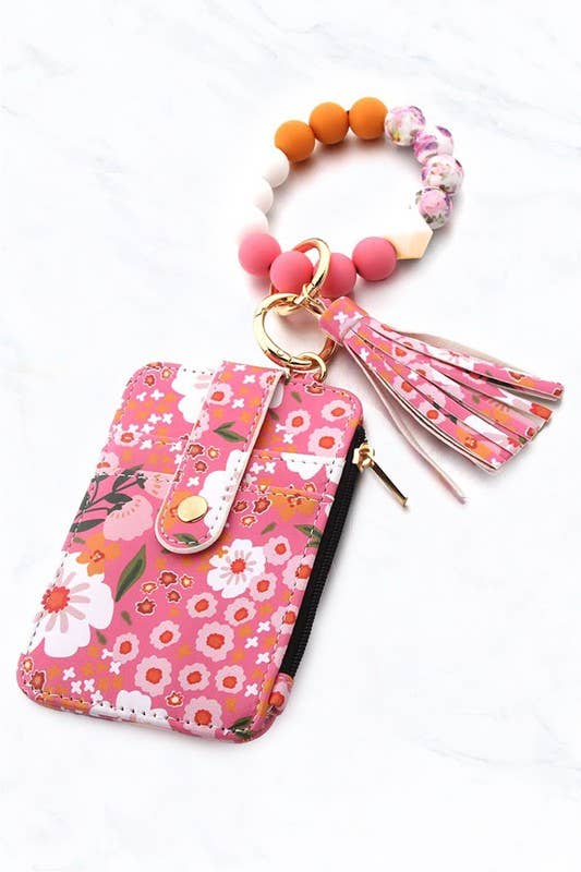 KeyChain and floral wallet