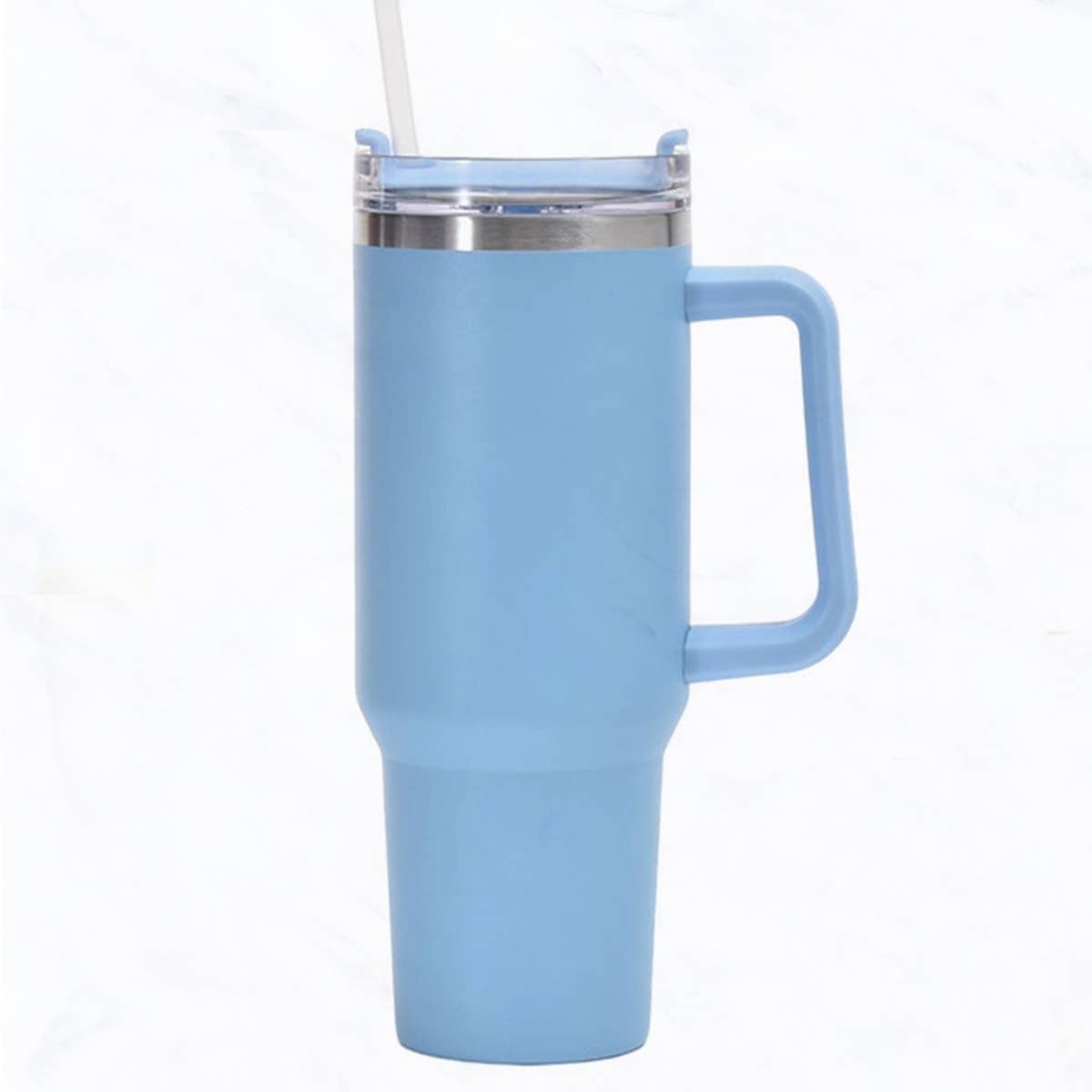 40 oz, Stainless Steel Tumbler with Handle, Straws Include