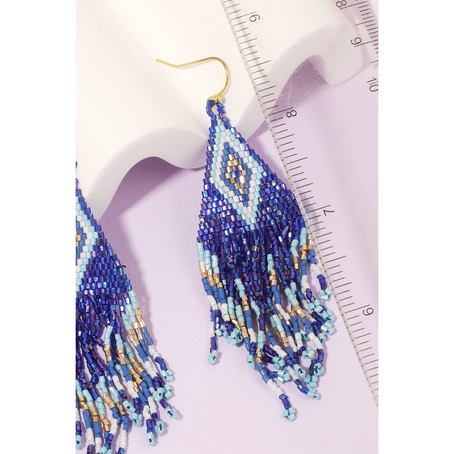 Boho Seed Beaded Fringe Earrings