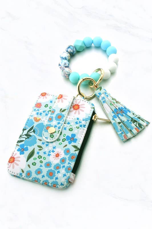 KeyChain and floral wallet