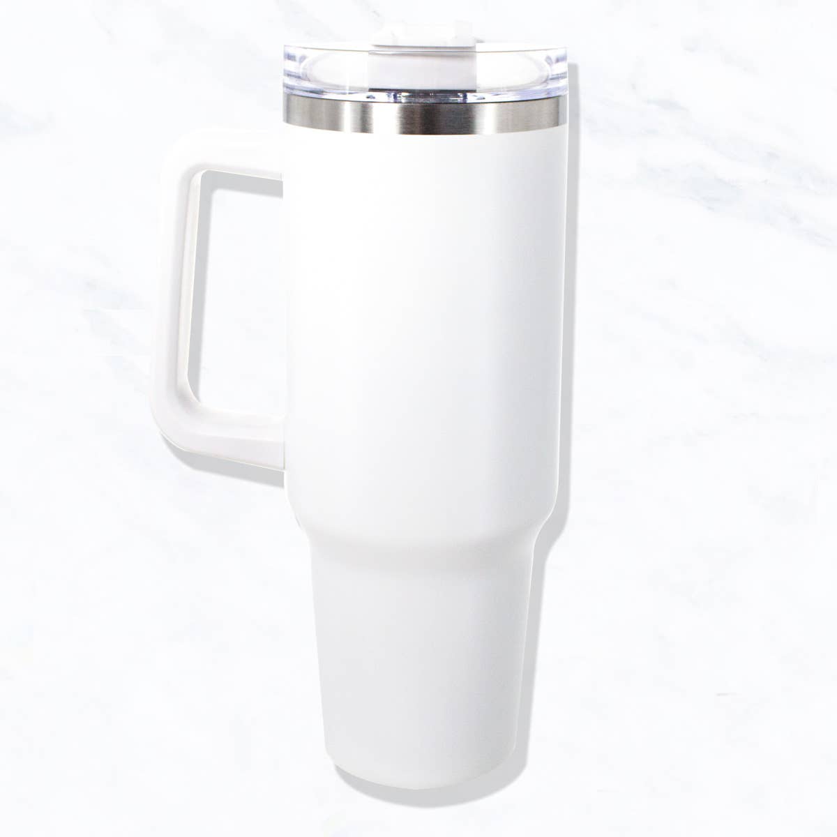 40 oz, Stainless Steel Tumbler with Handle, Straws Include