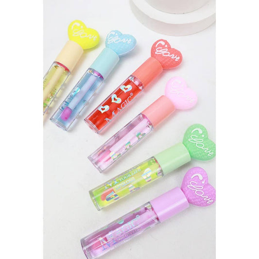 Love Heart Shape Theme Lip Gloss